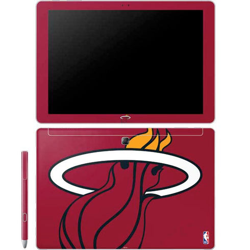 NBA Miami Heat Large Logo Galaxy Book 12in Skin